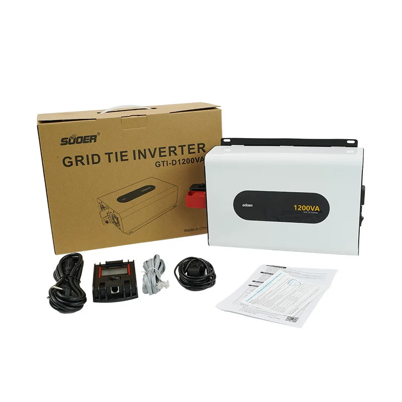 GTI-D1200VA 1200 Watt Handle Display Single Output Solar Grid Tie Inverter with CT Sensor
GTI-D1200VA 1200 Watt Handle Display Single Output Solar Grid Tie Inverter with CT Sensor