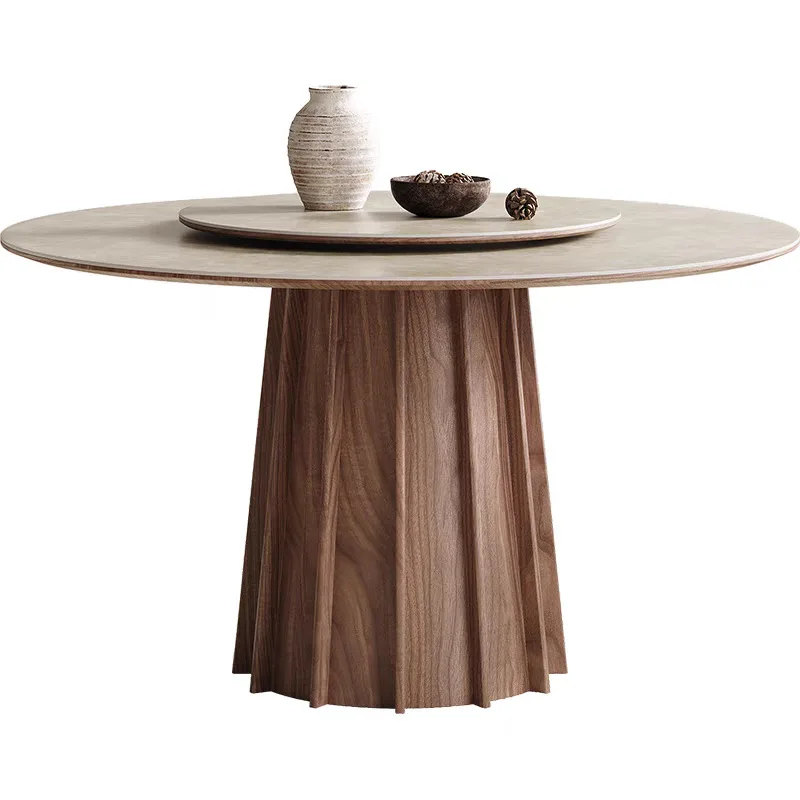 Nordic light luxury solid wood dining table, small apartment rock slab round table, solid wood round table, leisure
Nordic light luxury solid wood dining table, small apartment rock slab round table, solid wood round table, leisure
