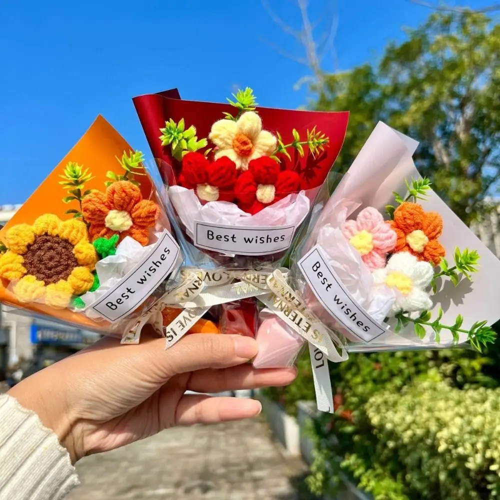 Bouquet Decoration Flower DIY Bouquet Knitted Knit Cartoon Flower Plush Bouquet Elegant Lovely Mini Flower Bouquet Toy
Bouquet Decoration Flower DIY Bouquet Knitted Knit Cartoon Flower Plush Bouquet Elegant Lovely Mini Flower Bouquet Toy