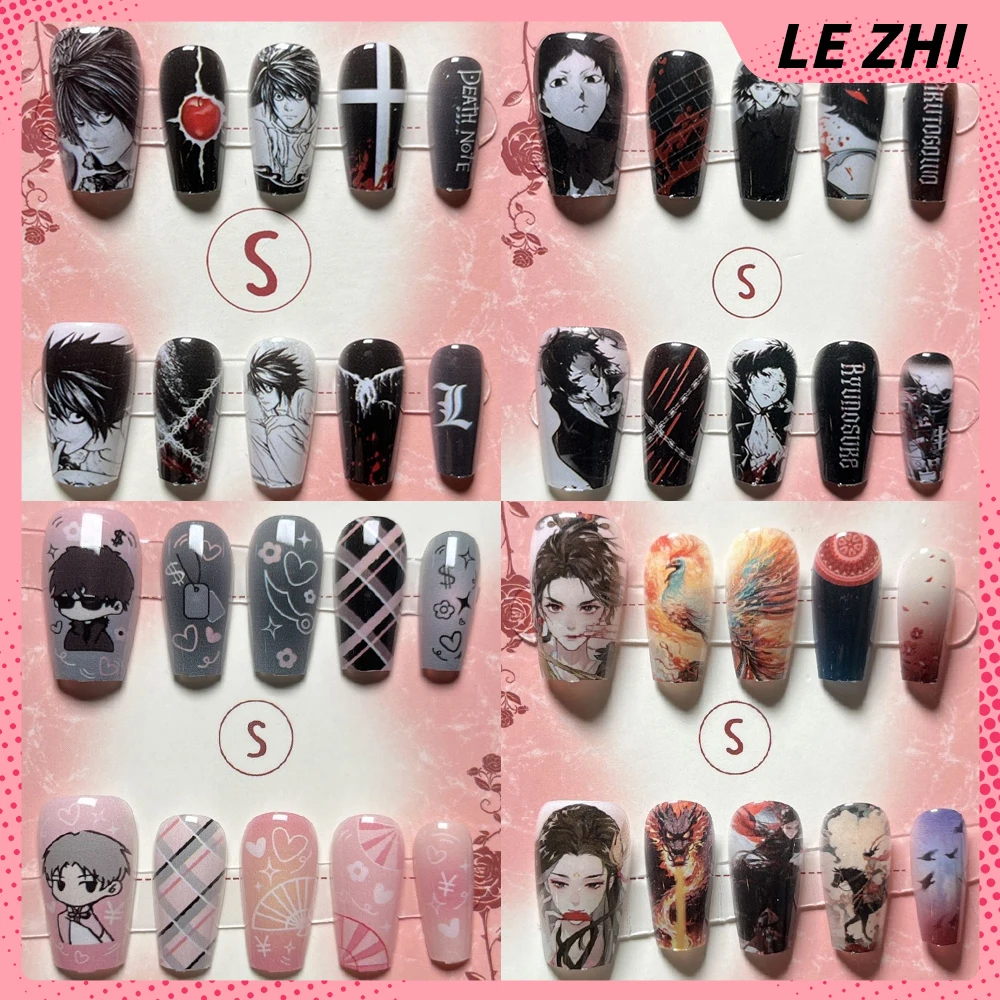 10Pcs Popular Cartoon Anime Semi Handmade Long Coffin Wearable Nails Party Sticker Animation Character Pain Press On Nails
10Pcs Popular Cartoon Anime Semi Handmade Long Coffin Wearable Nails Party Sticker Animation Character Pain Press On Nails