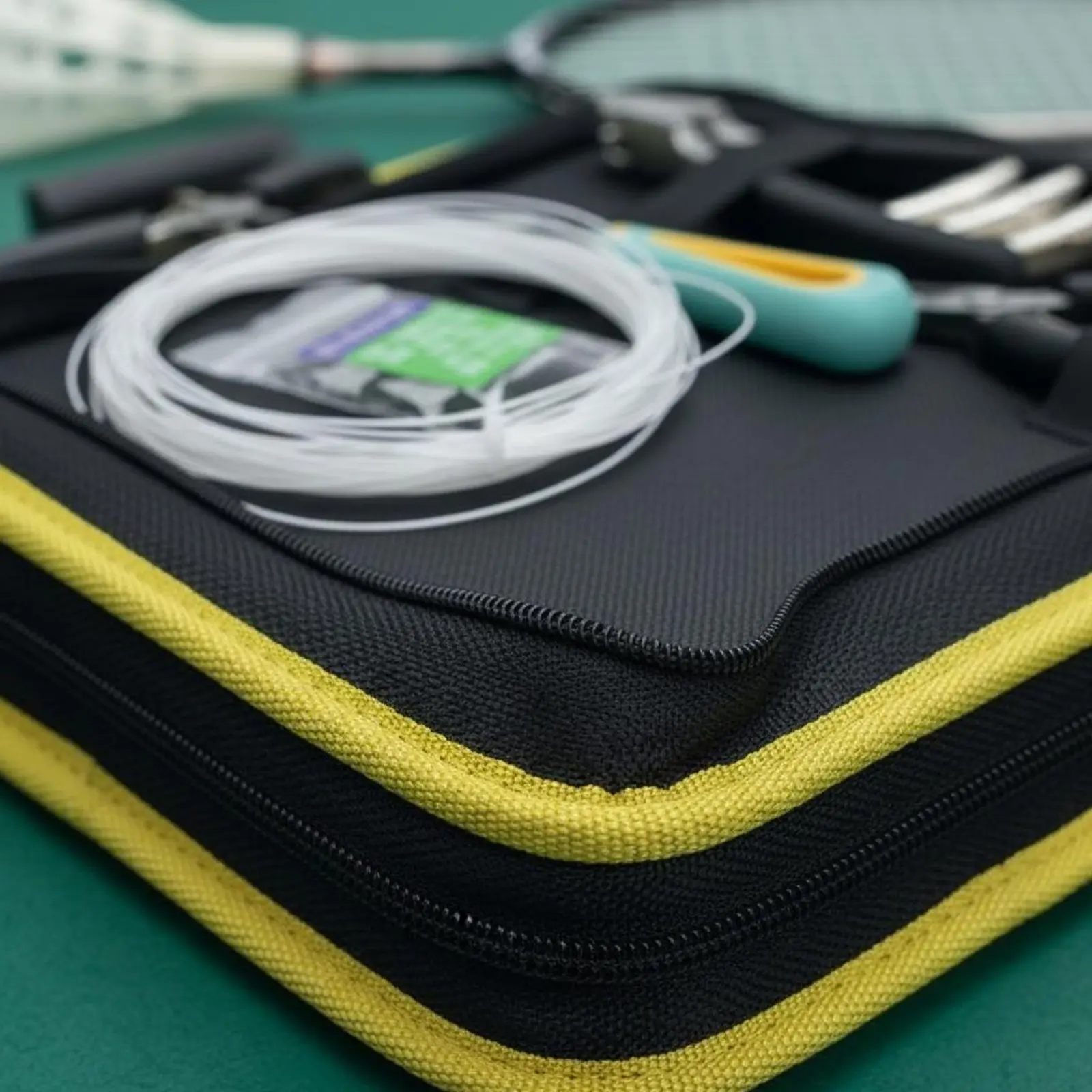 Badminton Racket Stringing Tool Kit Lightweight Racket Stringing Tool Set Flying Clamp and Awl Kit Long-Lasting for Home Use