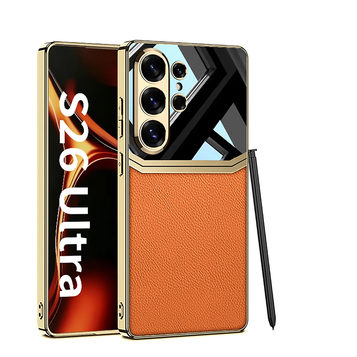case for Samsung S26 ultra Electroplated protective glasses with leatherette Ultra-thin and minimalist business style palin
case for Samsung S26 ultra Electroplated protective glasses with leatherette Ultra-thin and minimalist business style palin