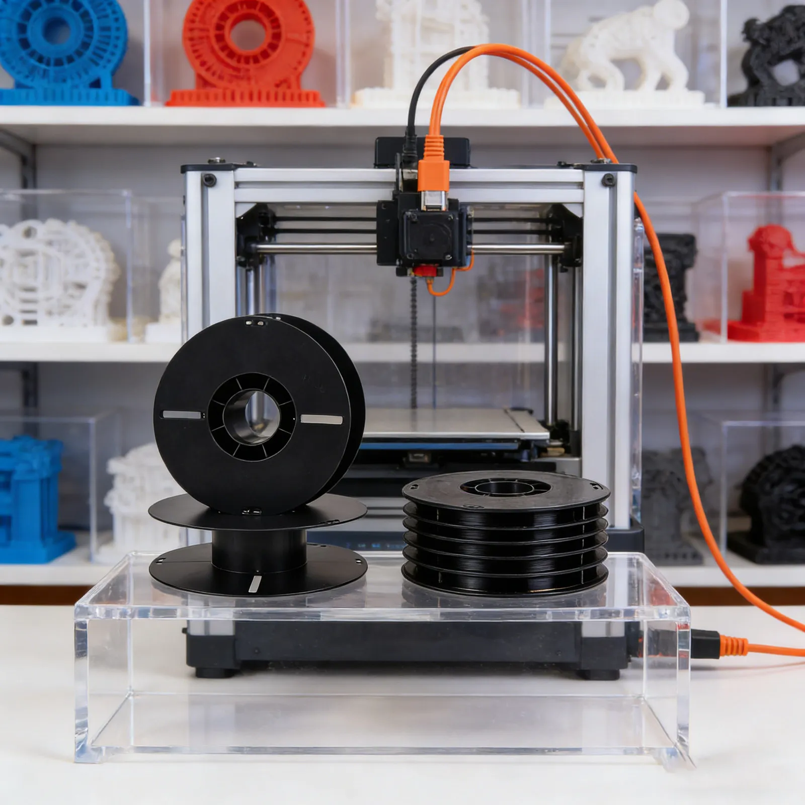 4Pcs 3D Printer Filament Spool Holder Plastic Reel Organizer Reusable Detachable Empty Spool Winder 7.87x7.87x2.36in Smooth
4Pcs 3D Printer Filament Spool Holder Plastic Reel Organizer Reusable Detachable Empty Spool Winder 7.87x7.87x2.36in Smooth
