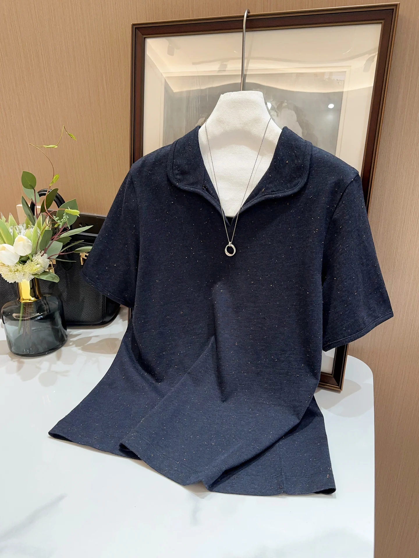 Casual Style Short Sleeve T-Shirt Women's All-Match Star Dot Yarn Shirt Breathable Comfortable Summer Top
Casual Style Short Sleeve T-Shirt Women's All-Match Star Dot Yarn Shirt Breathable Comfortable Summer Top