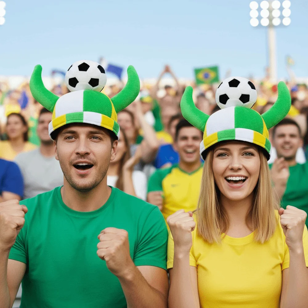 Soft Plush Material Soccer Fan Horn Hat One Size Fits Most Vibrant Colors Ox Horn Football Cap Foldable and Portable
Soft Plush Material Soccer Fan Horn Hat One Size Fits Most Vibrant Colors Ox Horn Football Cap Foldable and Portable