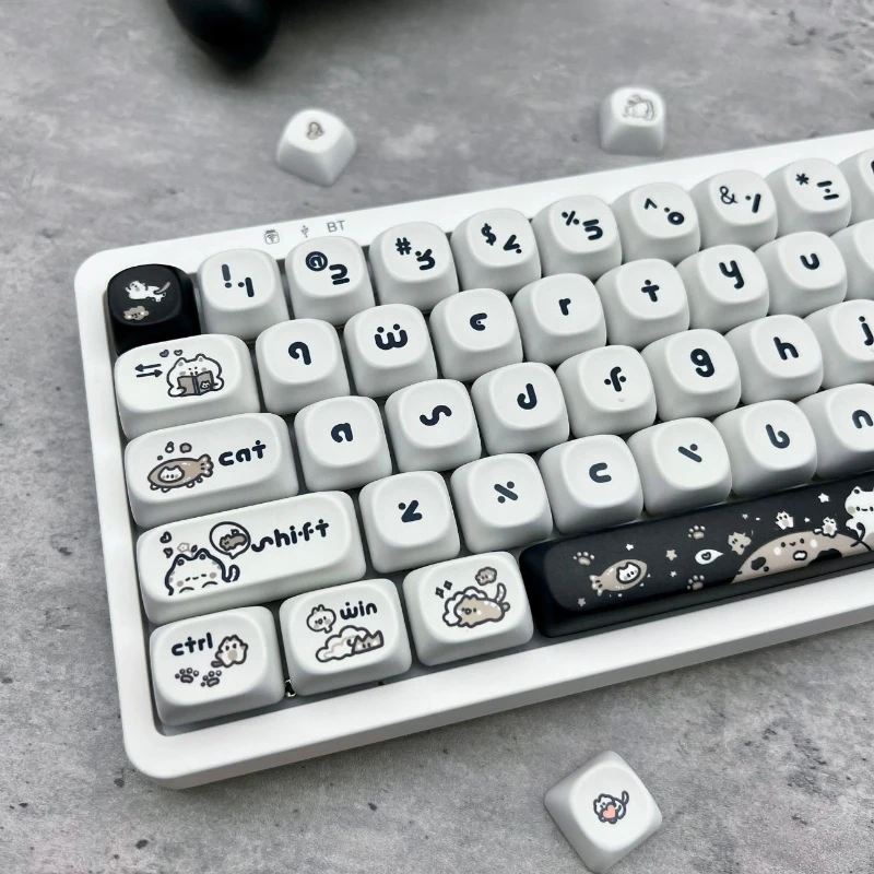 ECHOME Happy Kitten Theme Keycaps Set Custom MOA Black White Cat Cute Key Caps for Mechanical Keyboard Caps Gaming Accessories
ECHOME Happy Kitten Theme Keycaps Set Custom MOA Black White Cat Cute Key Caps for Mechanical Keyboard Caps Gaming Accessories