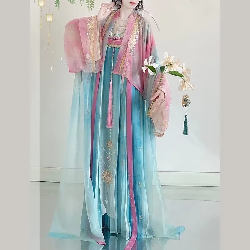 Платье ханьфу, женское китайское винтажное синее и фиолетовое платье ханьфу, женский костюм для косплея на Хэллоуин, платье ханьфу династии Тан, праздничный наряд
Платье ханьфу, женское китайское винтажное синее и фиолетовое платье ханьфу, женский костюм для косплея на Хэллоуин, платье ханьфу династии Тан, праздничный наряд