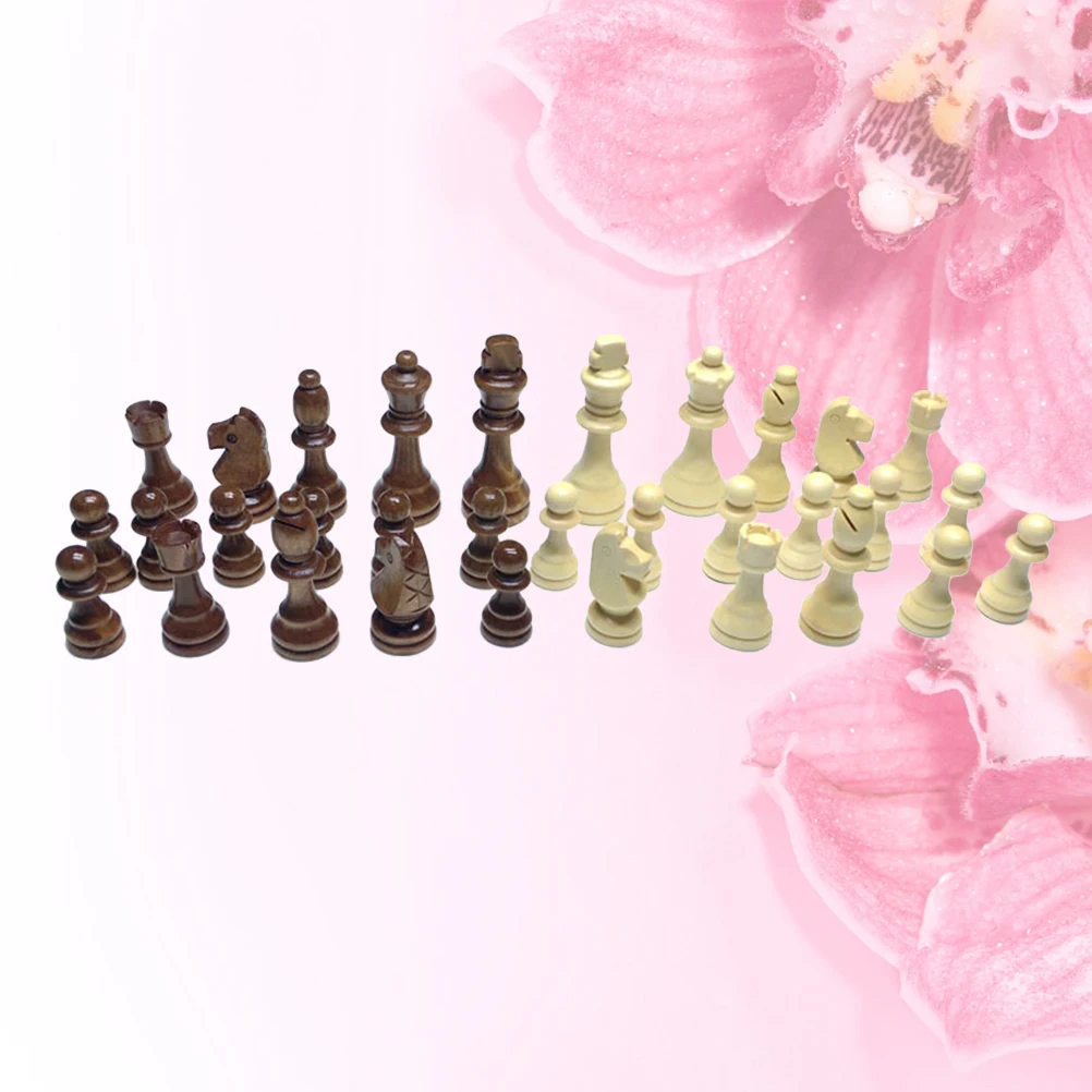 32Pcs Educational Chess Pieces Wooden International Chess Board Accessories Kids Learning Game Set Replacement 3 Inches
32Pcs Educational Chess Pieces Wooden International Chess Board Accessories Kids Learning Game Set Replacement 3 Inches