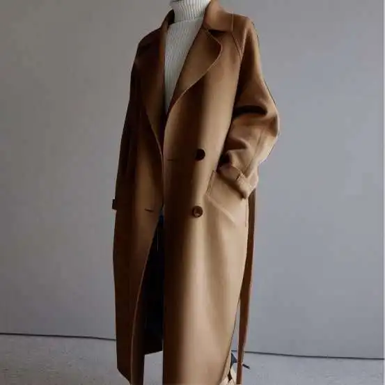 Long Coat Woman Trench Beige Lined Newest Over-Knee Arrival Middle-Aged Pressed Styles Ol Party Club Woven Coatwear Hot Sale
Long Coat Woman Trench Beige Lined Newest Over-Knee Arrival Middle-Aged Pressed Styles Ol Party Club Woven Coatwear Hot Sale