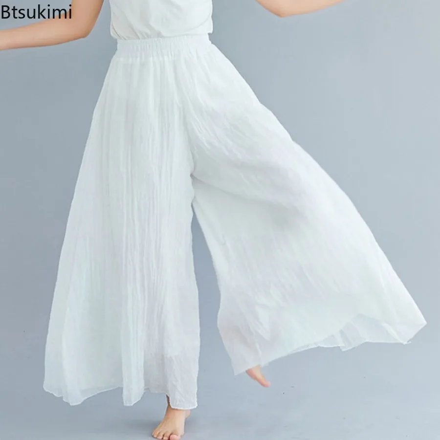 2024 Ethnic Style Casual Trousers New Cotton Linen Wide Leg Pants Solid Culottes Summer Comfy Versatile Vintage Pants for Women
2024 Ethnic Style Casual Trousers New Cotton Linen Wide Leg Pants Solid Culottes Summer Comfy Versatile Vintage Pants for Women