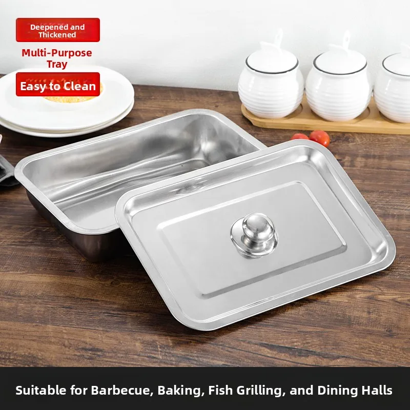 Thiened Stainl Steel Rectangular Tray Sted Rice Tray Bbq Di Fi Cooking Tray Commercially Used Household Tray
Thiened Stainl Steel Rectangular Tray Sted Rice Tray Bbq Di Fi Cooking Tray Commercially Used Household Tray