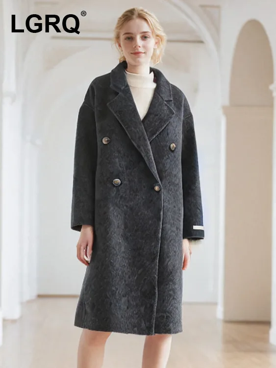 LGRQ Women's Fashion Woolen Coat Lapel Loose Double Breasted Long Sleeves Brown Blends Overcoat Winter 2024 New Tide CPG2160
LGRQ Women's Fashion Woolen Coat Lapel Loose Double Breasted Long Sleeves Brown Blends Overcoat Winter 2024 New Tide CPG2160