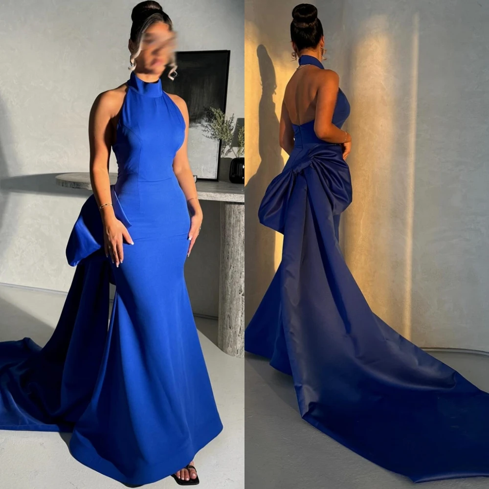 Customized Luxury Court Train Jersey Evening Dress Simple Halter Prom Dresses High Quality Sleeveless Special Occasion Gowns
Customized Luxury Court Train Jersey Evening Dress Simple Halter Prom Dresses High Quality Sleeveless Special Occasion Gowns