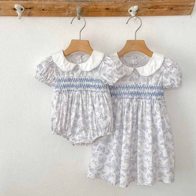 Sisters Dress Girls Sweet Dress Summer Children's Blue Bow Casual Dress Baby Clothes Sweet Elegant Temperament Princess Dress
Sisters Dress Girls Sweet Dress Summer Children's Blue Bow Casual Dress Baby Clothes Sweet Elegant Temperament Princess Dress