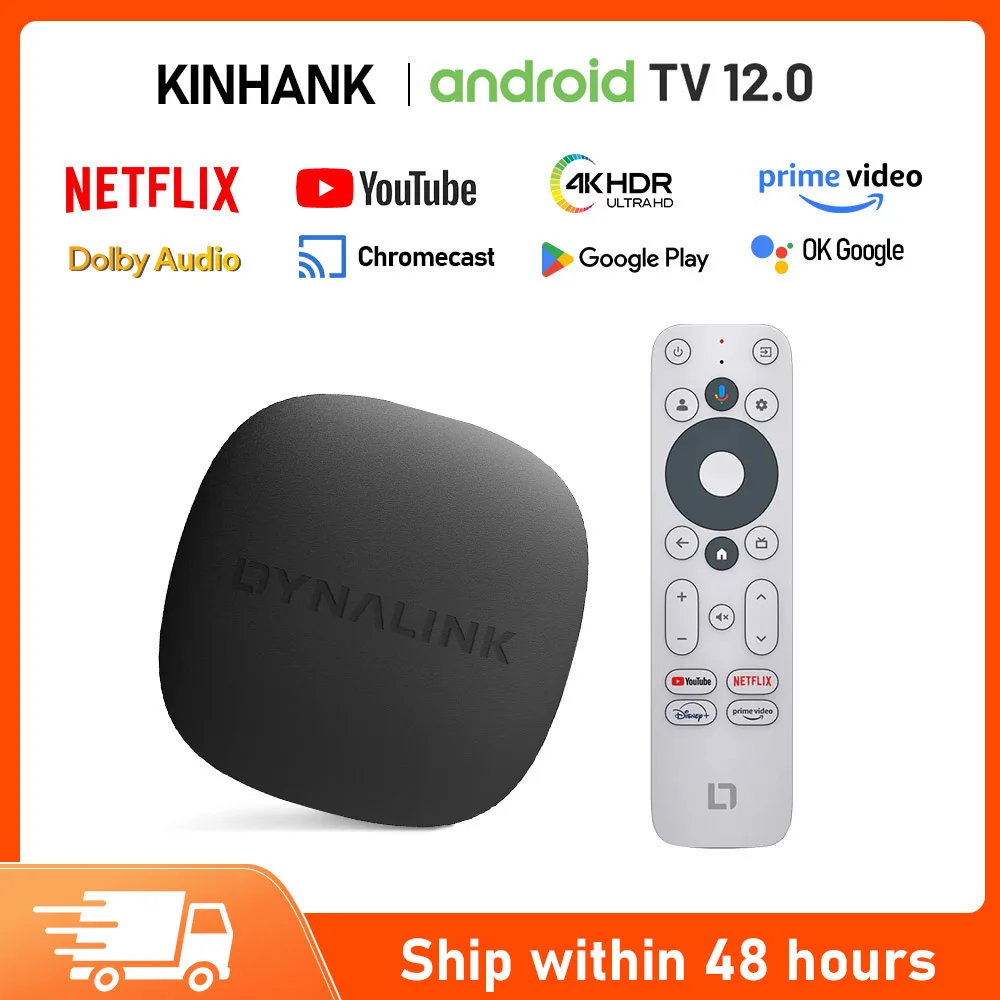 KINHANK Android TV 12.0 BOX 4K @ 60 Hz HD Streaming Media Player Certified Google TV with Dolby Audio HDR10 for Netflix
KINHANK Android TV 12.0 BOX 4K @ 60 Hz HD Streaming Media Player Certified Google TV with Dolby Audio HDR10 for Netflix