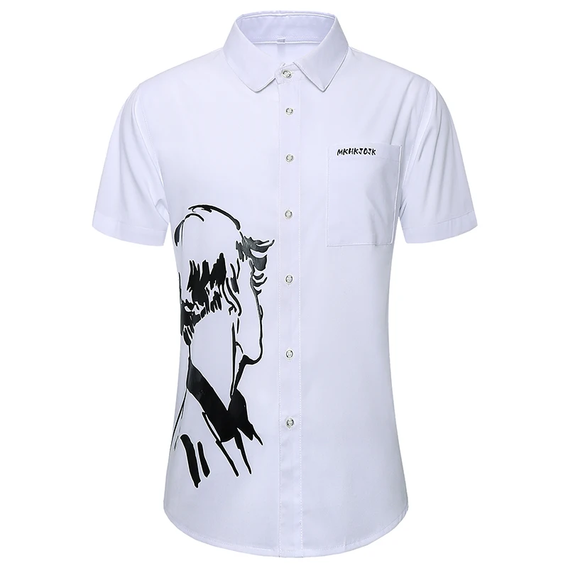 2022 Men Fashion Casual Short Sleeve Solid Shirt Super Slim Male Social Business Dress Shirt Brand Men Fitness Sports Clothing
2022 Men Fashion Casual Short Sleeve Solid Shirt Super Slim Male Social Business Dress Shirt Brand Men Fitness Sports Clothing