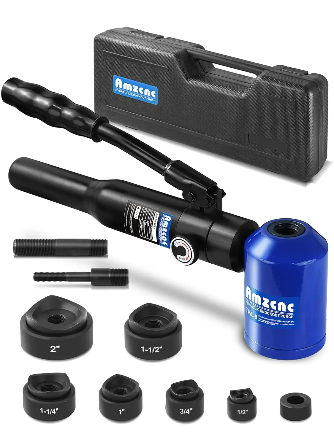 Комплект гидравлических дыроколов от 1/2 до 2 дюймов, набор резаков для трубопроводных отверстий емкостью 8 тонн
Комплект гидравлических дыроколов от 1/2 до 2 дюймов, набор резаков для трубопроводных отверстий емкостью 8 тонн