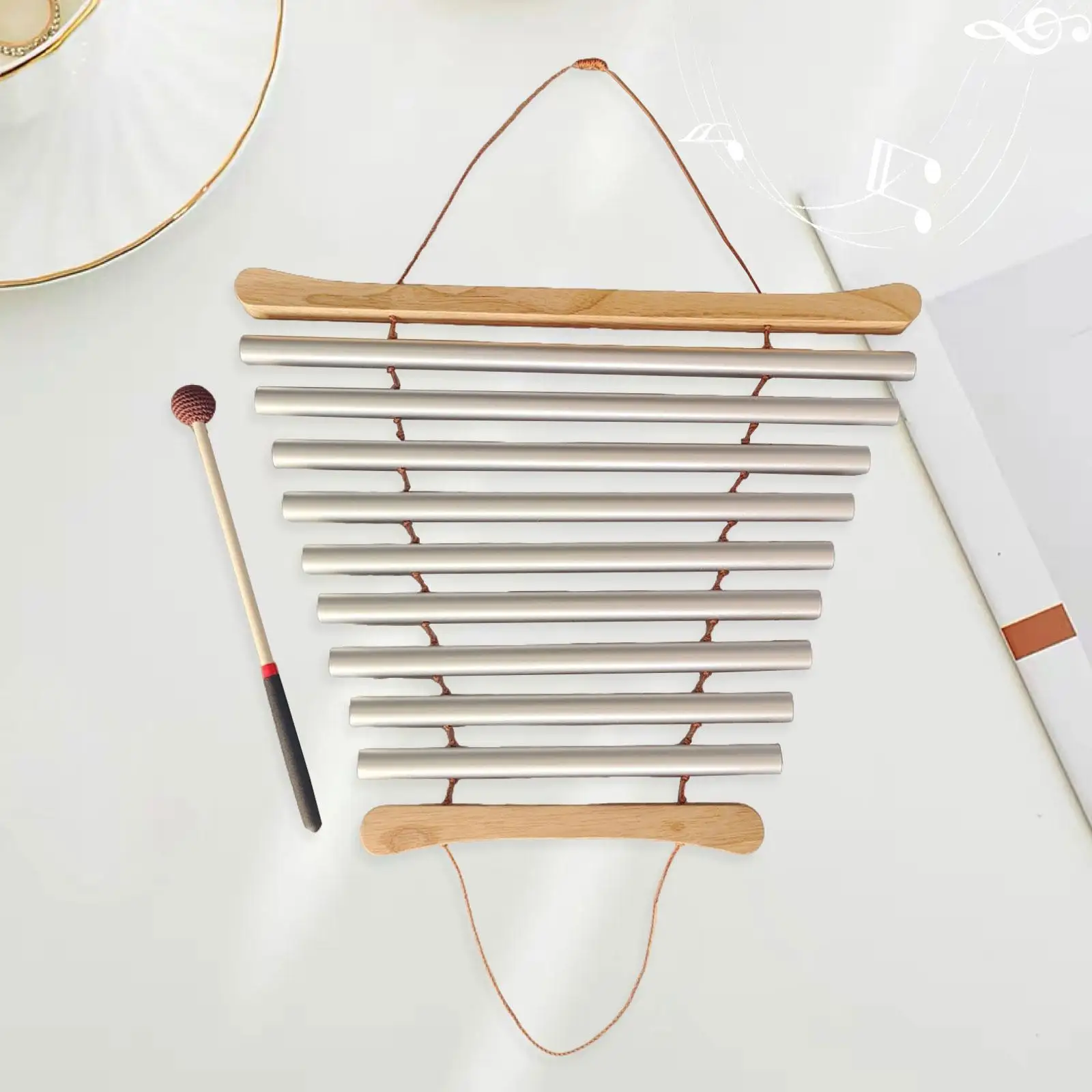 Rhythm Wind Chimes Practical Nice Tone Musical Toy Teaching Aid with Stick for Classroom Yoga Adults Children Professionals
Rhythm Wind Chimes Practical Nice Tone Musical Toy Teaching Aid with Stick for Classroom Yoga Adults Children Professionals