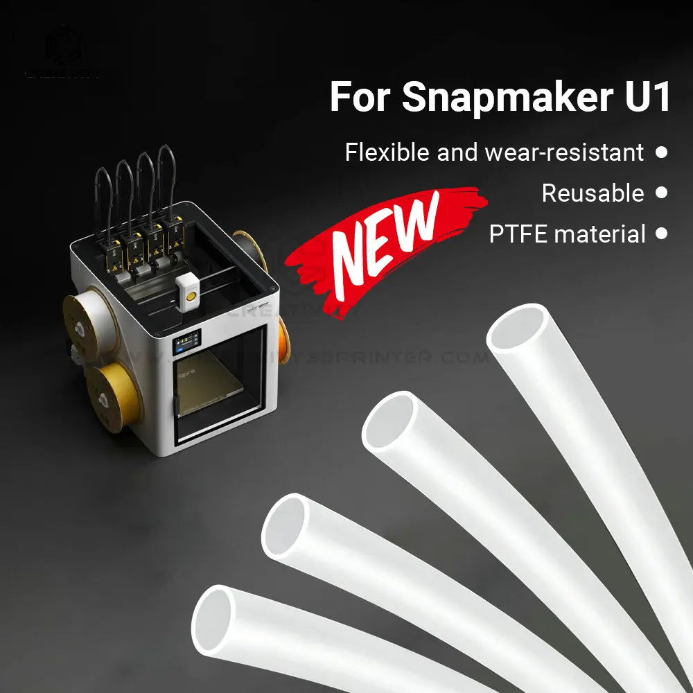 4.5mm ID 6mm PTFE Tube For Snapmaker U1 Length 650mm Flexible High Temp Resistant For 3D Printer PTFE
4.5mm ID 6mm PTFE Tube For Snapmaker U1 Length 650mm Flexible High Temp Resistant For 3D Printer PTFE