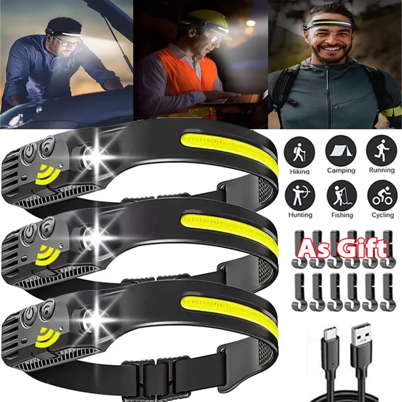 Headlamp Rechargeable USB Super Bright Headlamp Flashlight Waterproof Headlights for Hunting Camping
Headlamp Rechargeable USB Super Bright Headlamp Flashlight Waterproof Headlights for Hunting Camping