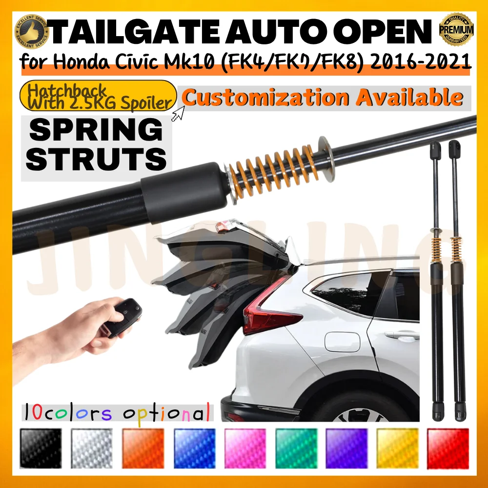 Qty(2) Trunk Struts with Spring for Honda Civic Mk10 FK4/FK7/FK8 Hatchback With Spoiler 2016-2021 Rear Boot Lift Supports Shocks
Qty(2) Trunk Struts with Spring for Honda Civic Mk10 FK4/FK7/FK8 Hatchback With Spoiler 2016-2021 Rear Boot Lift Supports Shocks
