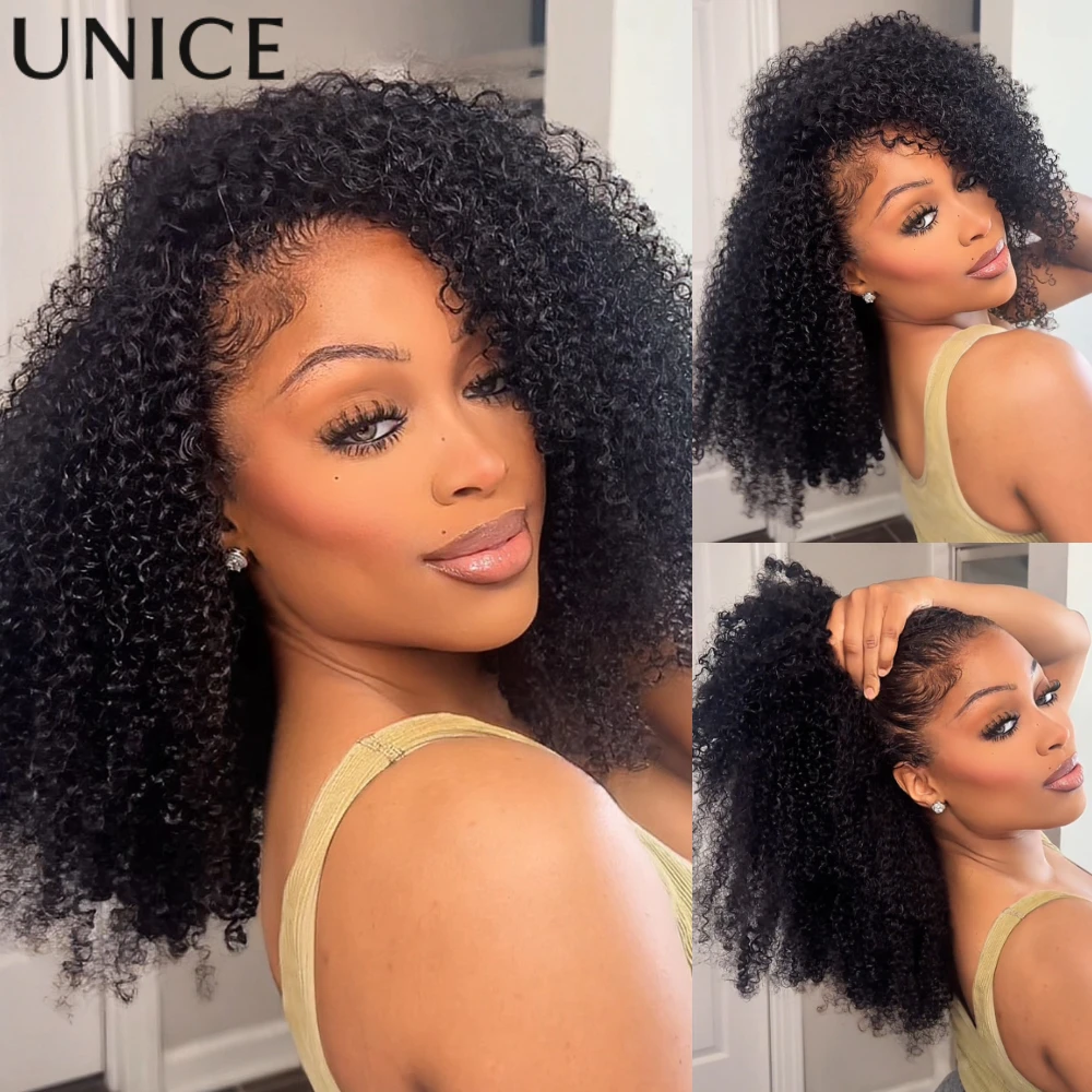 UNice Kinky Curly Half Wig With 4C Edges & Drawstring Seamless Hairline Flip Over 3/4 Human Hair Wig for Women 150% Density
UNice Kinky Curly Half Wig With 4C Edges & Drawstring Seamless Hairline Flip Over 3/4 Human Hair Wig for Women 150% Density