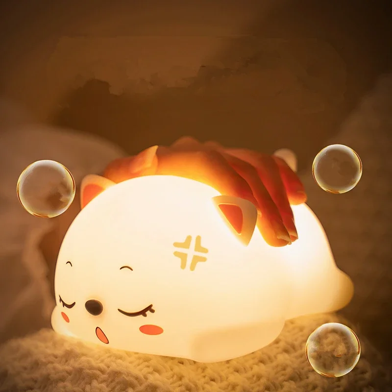 Creative Gifts Cute Cat Silicone Night Light USB Rechargeable Touch Sensor Night Lights Lamp Bedroom Bedside Lamp For Kids Baby 
Creative Gifts Cute Cat Silicone Night Light USB Rechargeable Touch Sensor Night Lights Lamp Bedroom Bedside Lamp For Kids Baby