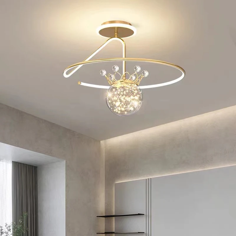 Crystal Crown Chandelier Lighting Modern Luxury Bedroom Living Dining Room Ceiling Lights Nordic lustres salon led ceiling lamps
Crystal Crown Chandelier Lighting Modern Luxury Bedroom Living Dining Room Ceiling Lights Nordic lustres salon led ceiling lamps