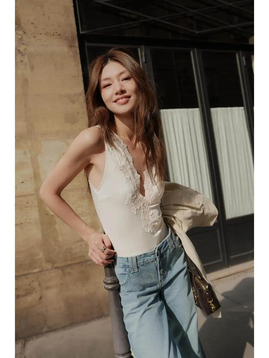 Silk Satin Sensation One-Piece Romper with Lace Trim And Click-Close Hem Spring 2026 Women's Fashion Polyester Fiber Long Pants
Silk Satin Sensation One-Piece Romper with Lace Trim And Click-Close Hem Spring 2026 Women's Fashion Polyester Fiber Long Pants