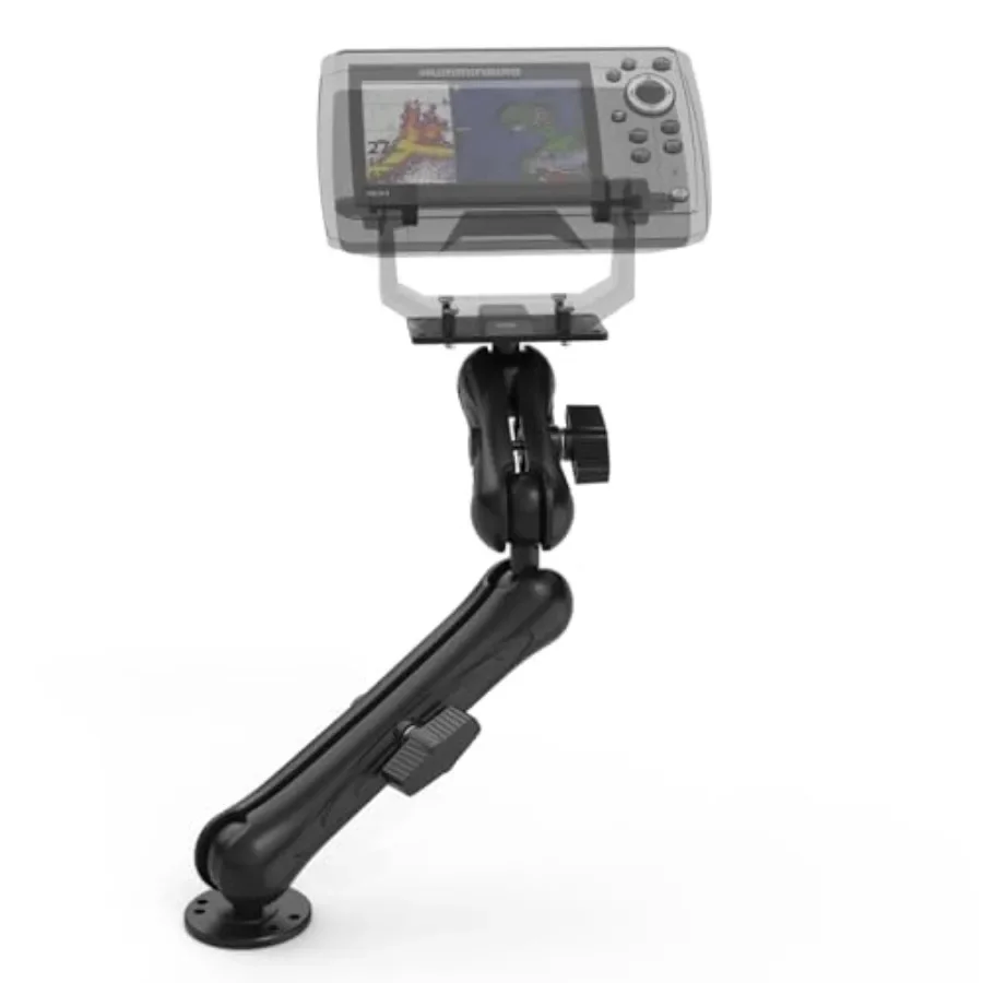 Heavy Duty Aluminum Alloy Fish Finder Mount for Boat/Kayak/Fishing Kit, Black, 1.5 C Size Ball, 14.5 Long Arm, Compatible with
Heavy Duty Aluminum Alloy Fish Finder Mount for Boat/Kayak/Fishing Kit, Black, 1.5 C Size Ball, 14.5 Long Arm, Compatible with