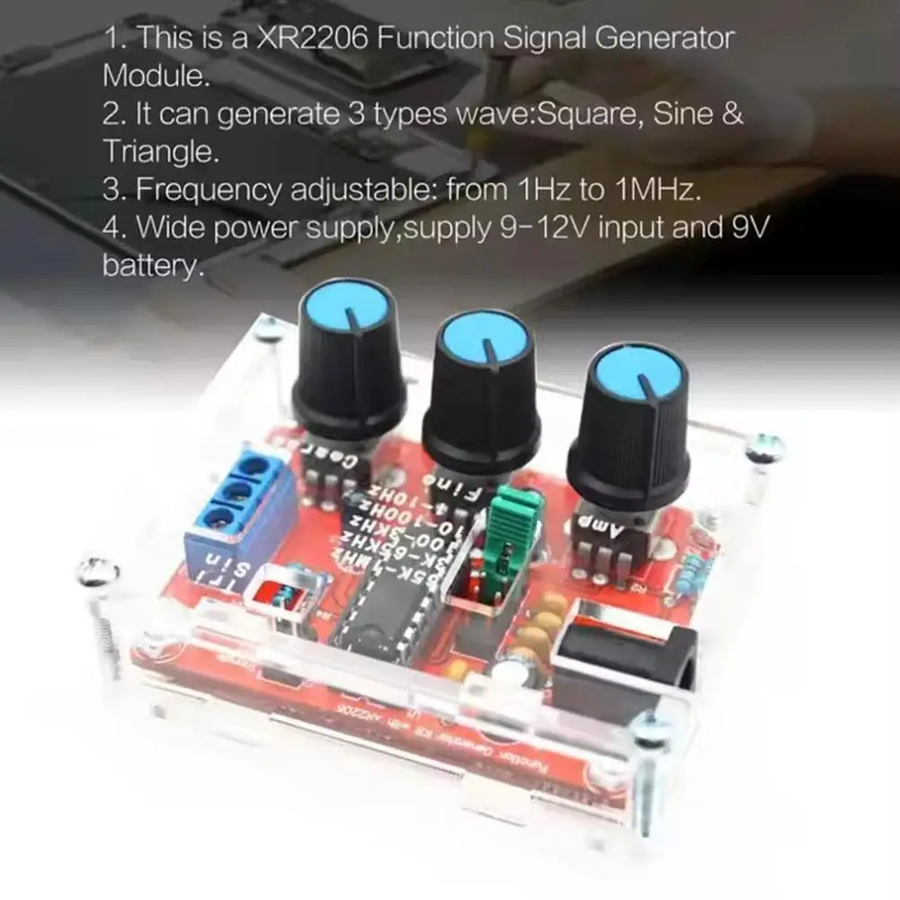 XR2206 Signal Generator DIY Kit High Precision Sine Square Waves 1MHz NEW Triangle Frequency 1Hz Range Adjustable Frequency K0J2
XR2206 Signal Generator DIY Kit High Precision Sine Square Waves 1MHz NEW Triangle Frequency 1Hz Range Adjustable Frequency K0J2
