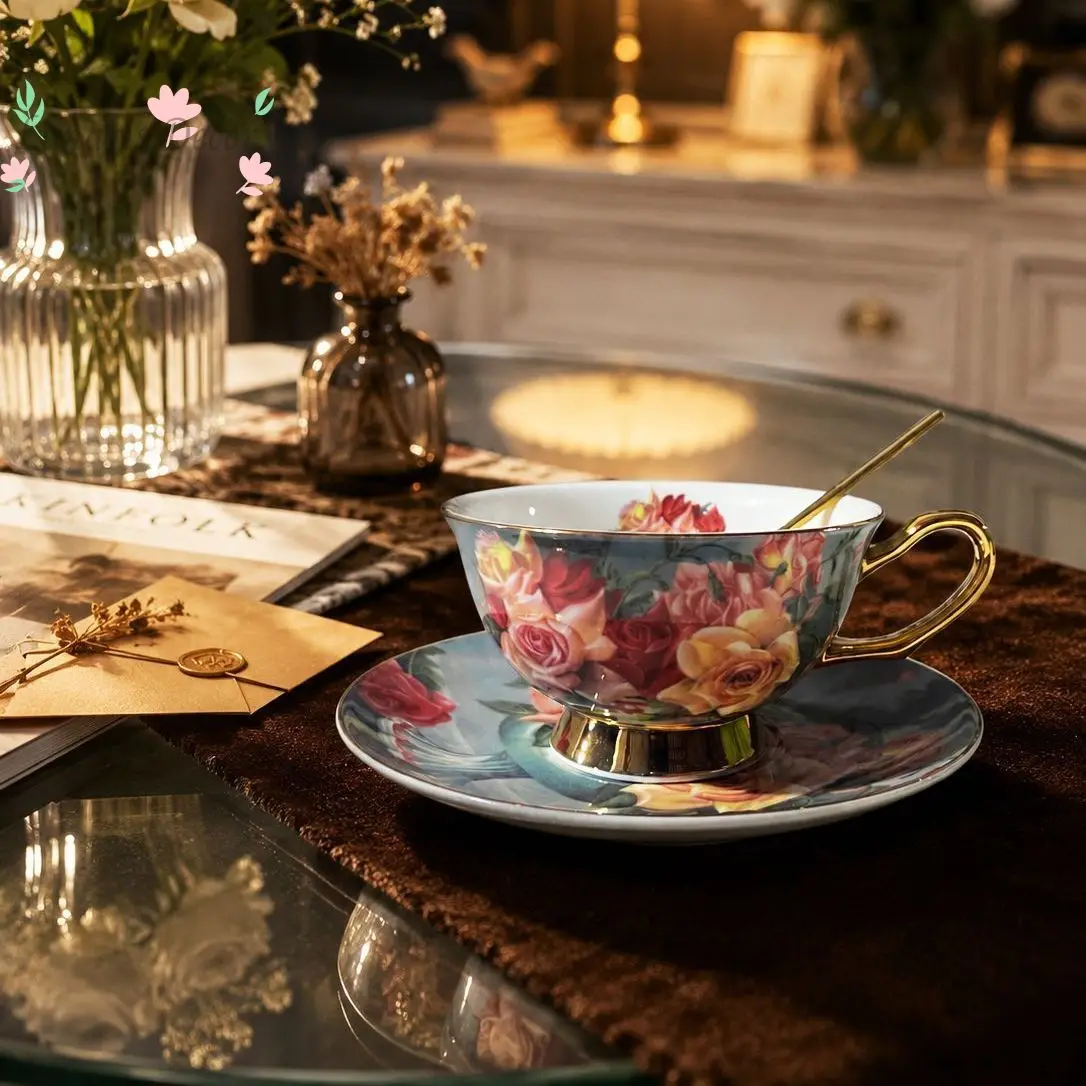 4 sets of light luxury high-end exquisite coffee cup and saucer set, high-value gifts, girlfriends
4 sets of light luxury high-end exquisite coffee cup and saucer set, high-value gifts, girlfriends