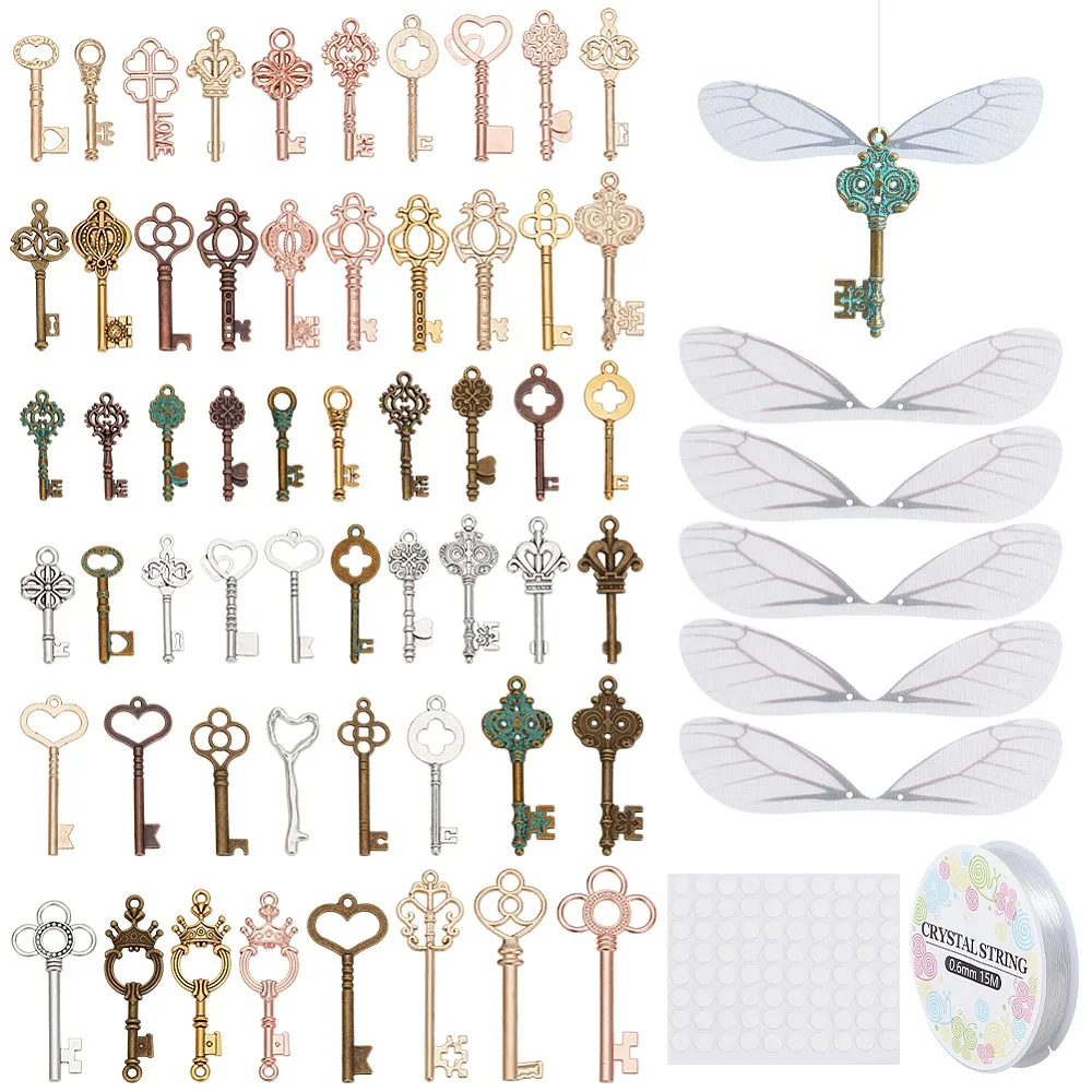 DIY Pendants Makings Kits include 1 Roll Elastic Thread 80Pcs Organza Dragonfly Wing Styles Alloy Pendants
DIY Pendants Makings Kits include 1 Roll Elastic Thread 80Pcs Organza Dragonfly Wing Styles Alloy Pendants