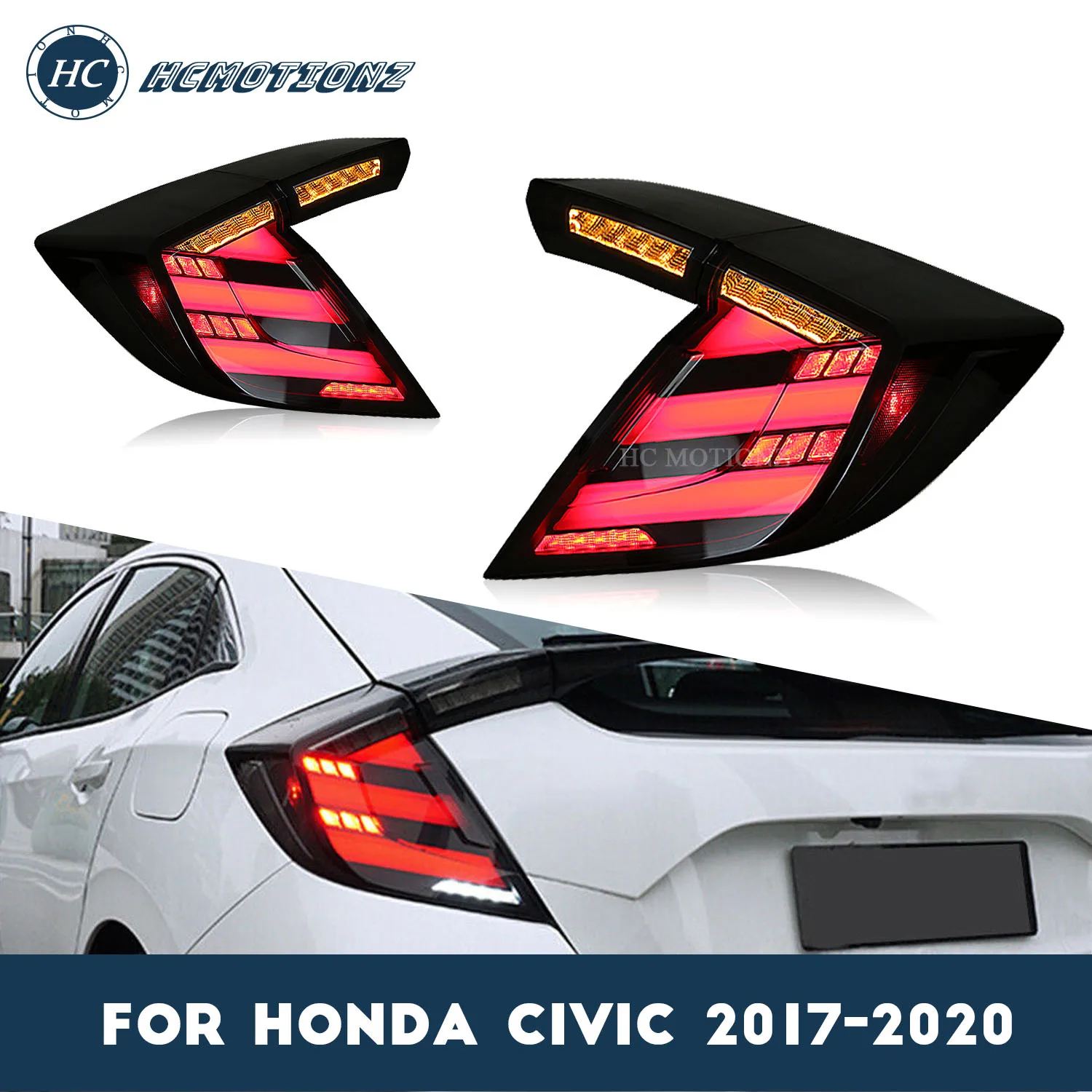 HCmotion LED Tail Light for Honda Civic 2016-2020 Car Rear Back Lights Assembly FK7 FK8 Hatchback Styling Tail Light Accessories
HCmotion LED Tail Light for Honda Civic 2016-2020 Car Rear Back Lights Assembly FK7 FK8 Hatchback Styling Tail Light Accessories