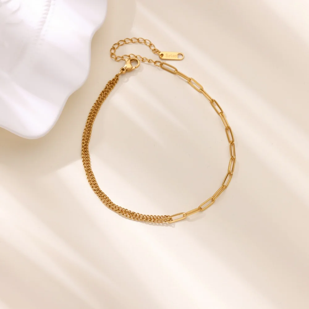 Dainty Double Chain Anklet Bracelet For Women Stainless Steel Gold Color Ankle Bracelet Female Summer Beach Jewelry Gifts
Dainty Double Chain Anklet Bracelet For Women Stainless Steel Gold Color Ankle Bracelet Female Summer Beach Jewelry Gifts