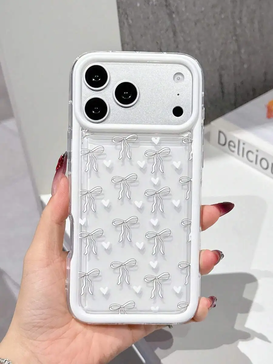 White TPU Bow And Heart Pattern Shockproof Soft Phone Case For iPhone 16 15 14 13 12 11 XS XR
White TPU Bow And Heart Pattern Shockproof Soft Phone Case For iPhone 16 15 14 13 12 11 XS XR