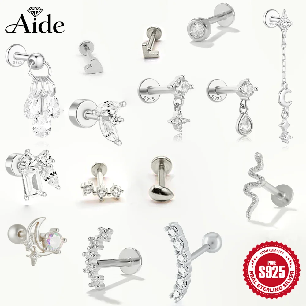 AIDE 925 Sterling Silver 1Pc Mini Shiny Heart/WaterDrop For Women Cartilage Piercing Earring INS Classic Pendant Tassel Gifts
AIDE 925 Sterling Silver 1Pc Mini Shiny Heart/WaterDrop For Women Cartilage Piercing Earring INS Classic Pendant Tassel Gifts