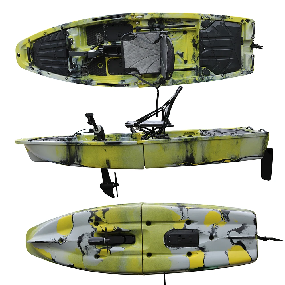 9.3FT Single Person Modular Pedal Drive Sea Kayak HDPE PE Hull Plastic Folding Kayak Propeller Fishing Rivers
9.3FT Single Person Modular Pedal Drive Sea Kayak HDPE PE Hull Plastic Folding Kayak Propeller Fishing Rivers