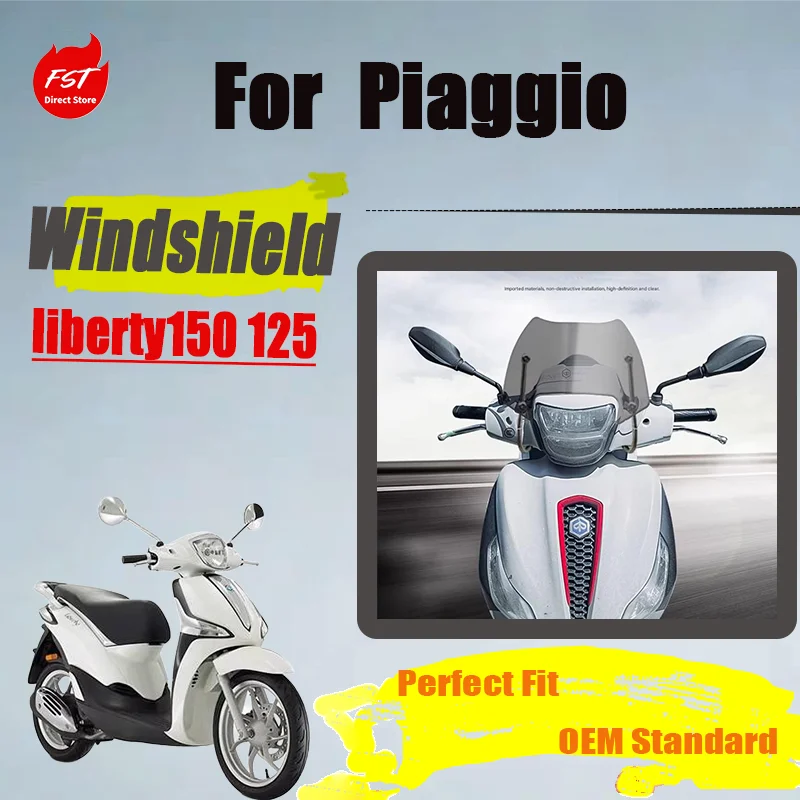 For Piaggio Liberty 150 125 Scooter Windshield, Premium Thickened Material Wind Deflector Modified Parts
For Piaggio Liberty 150 125 Scooter Windshield, Premium Thickened Material Wind Deflector Modified Parts