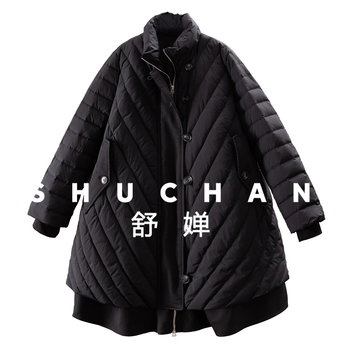 SHUCHAN 90 White Duck Down Loose Large Silhouette Mid-length Down Jacket Female 90E9 Winter Jacket Women
SHUCHAN 90 White Duck Down Loose Large Silhouette Mid-length Down Jacket Female 90E9 Winter Jacket Women