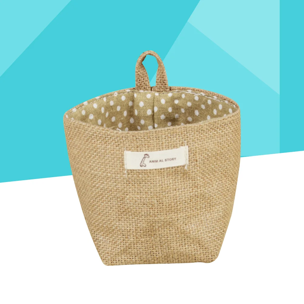 Cotton Fabric Flower Pot Small Sacks Hanging Little Striped Jute Storage Basket Hanging Storage Bag (Yellow Dot)
Cotton Fabric Flower Pot Small Sacks Hanging Little Striped Jute Storage Basket Hanging Storage Bag (Yellow Dot)