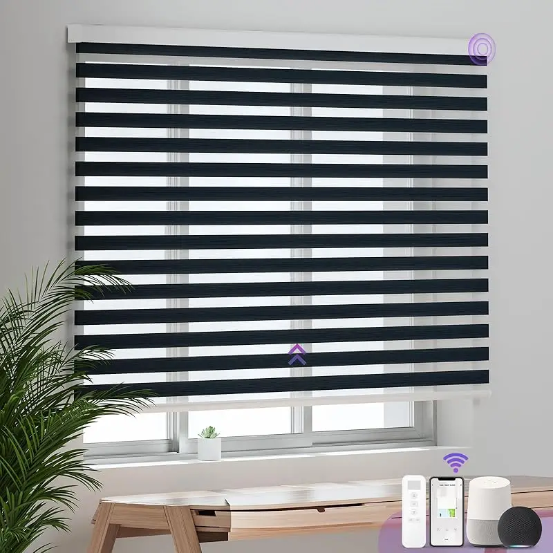 Factory Custom Shades Size Double Layer Blackout Fabric Compatible with Alexa Voice Control Automatic Zebra Blinds For Windows
Factory Custom Shades Size Double Layer Blackout Fabric Compatible with Alexa Voice Control Automatic Zebra Blinds For Windows