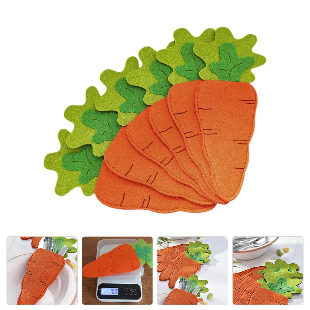 8 Pcs Carrot Knife and Fork Bag Utensil Bags Cutlery Pouch Carrots Table Holder Tableware Design Easter Holders
8 Pcs Carrot Knife and Fork Bag Utensil Bags Cutlery Pouch Carrots Table Holder Tableware Design Easter Holders