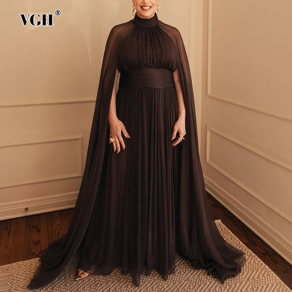 Роскошное вечернее платье VGH Galas Coffee Gold Accent Sheer Cape для женщин: с высоким воротом, без рукавов, с открытой спиной, эффектным шлейфом – идеально для мероприятий на красной дорожке
Роскошное вечернее платье VGH Galas Coffee Gold Accent Sheer Cape для женщин: с высоким воротом, без рукавов, с открытой спиной, эффектным шлейфом – идеально для мероприятий на красной дорожке