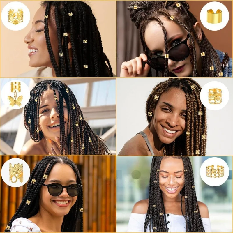Hot Sale New Butterfly Pendant Hair Rings Multi Size Dreadlock Cuffs Electroplated Braid Accessory Gift Supply
Hot Sale New Butterfly Pendant Hair Rings Multi Size Dreadlock Cuffs Electroplated Braid Accessory Gift Supply