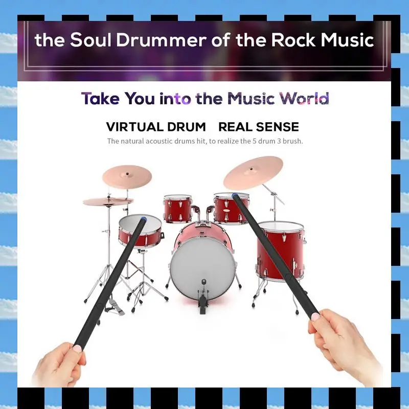 ABME Portable Air Drum Digital Electronic Drumstick For Kids Tenor Pocket Drum Stick Set With Foot Pedals Bluetooth Adapter
ABME Portable Air Drum Digital Electronic Drumstick For Kids Tenor Pocket Drum Stick Set With Foot Pedals Bluetooth Adapter