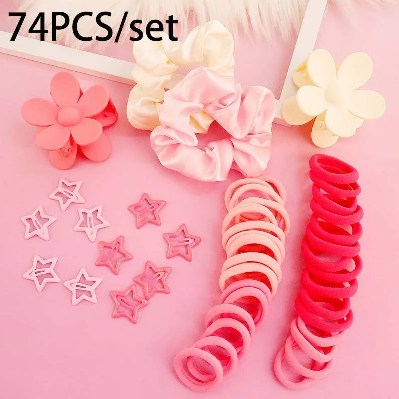 Oaoleer 74Pcs/set Women Hair Accessories Set Sweet Girls Flower Hair Claw Star Hairpin Elastic Hair Bands Princess Headdress
Oaoleer 74Pcs/set Women Hair Accessories Set Sweet Girls Flower Hair Claw Star Hairpin Elastic Hair Bands Princess Headdress
