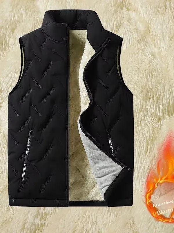 Thiened Lamb Velvet Vest for Men Warmth Cotton Jaet Windproof Simple Sle Trendy Workwear Autumn Winter Faion Outerwear
Thiened Lamb Velvet Vest for Men Warmth Cotton Jaet Windproof Simple Sle Trendy Workwear Autumn Winter Faion Outerwear