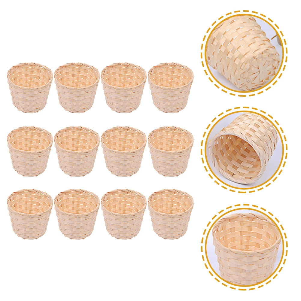 16 Pcs Bamboo Woven Baskets Home Storage Kitchen Decorative H made Flower Basket Snack Food Container Rural
16 Pcs Bamboo Woven Baskets Home Storage Kitchen Decorative H made Flower Basket Snack Food Container Rural