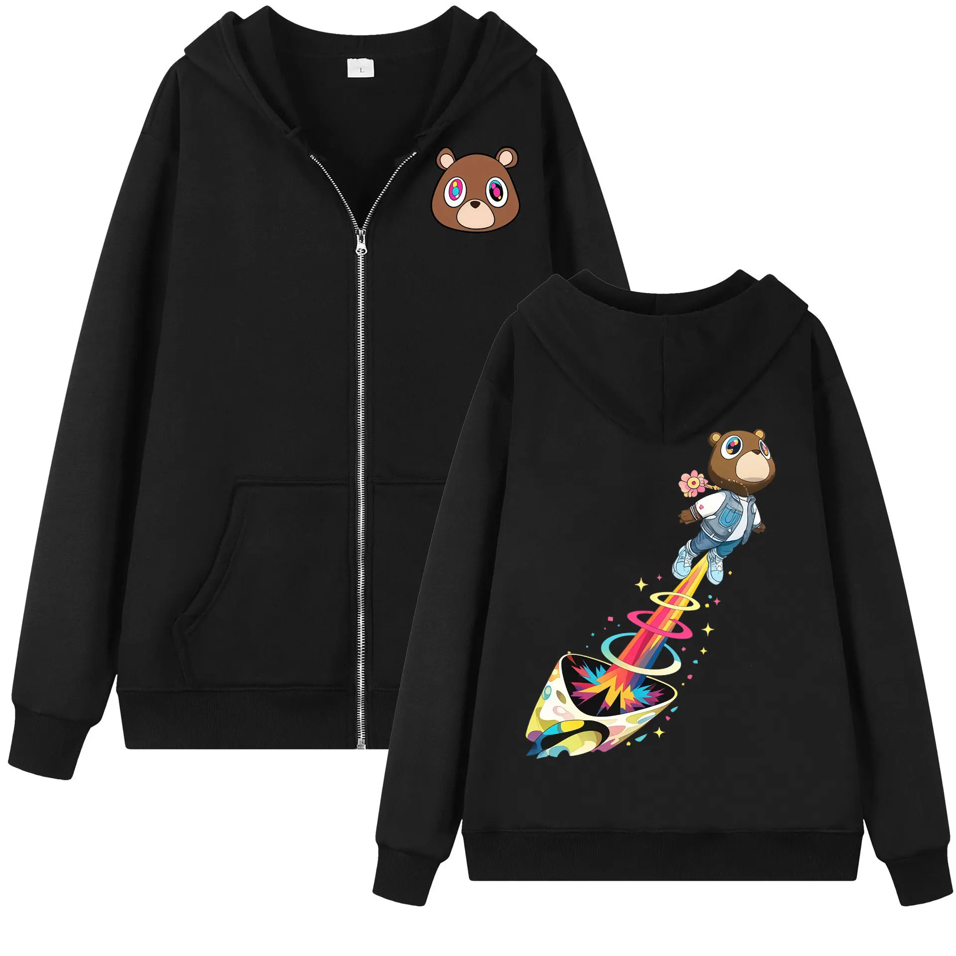 Rapper Kanye West Graduation Zipper Hoodie Men Women Fashion Hip Hop Zip Up Pullovers Harajuku Cartoon Style Hooded Sweatshirts
Rapper Kanye West Graduation Zipper Hoodie Men Women Fashion Hip Hop Zip Up Pullovers Harajuku Cartoon Style Hooded Sweatshirts